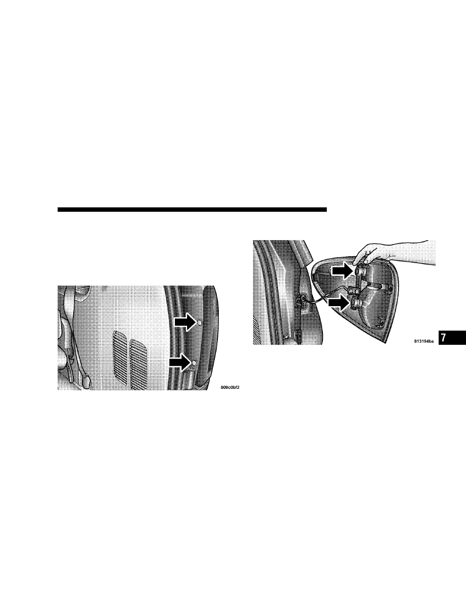 Rear tail, stop, turn signal, side marker and, Back-up lights | Dodge 2006 Grand Caravan User Manual | Page 441 / 504
