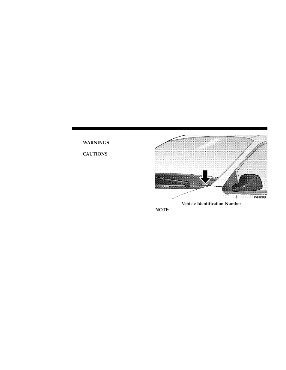 Warnings and cautions, Vehicle identification number | Dodge 2006 Grand Caravan User Manual | Page 6 / 504