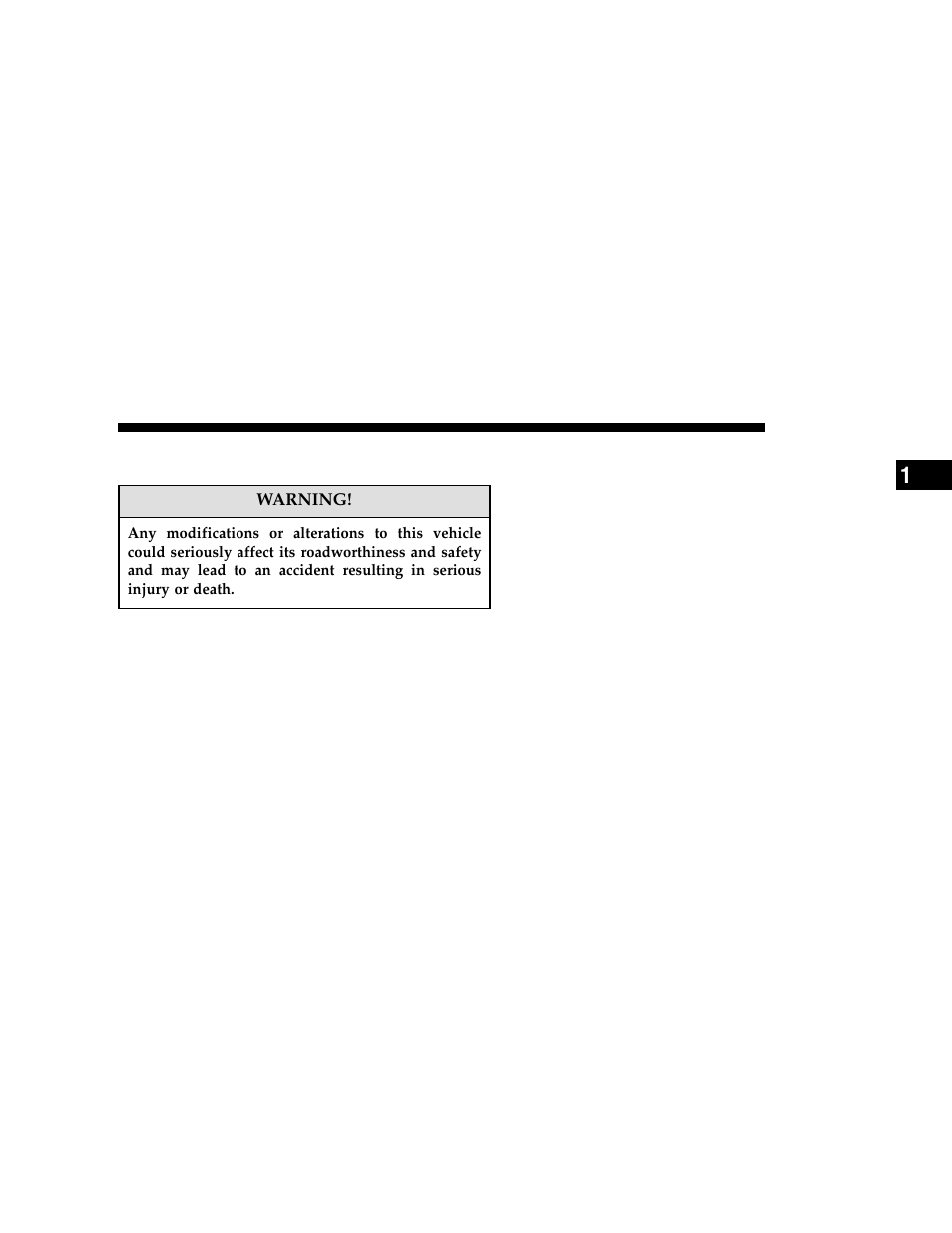 Vehicle modifications / alterations | Dodge 2006 Grand Caravan User Manual | Page 7 / 504