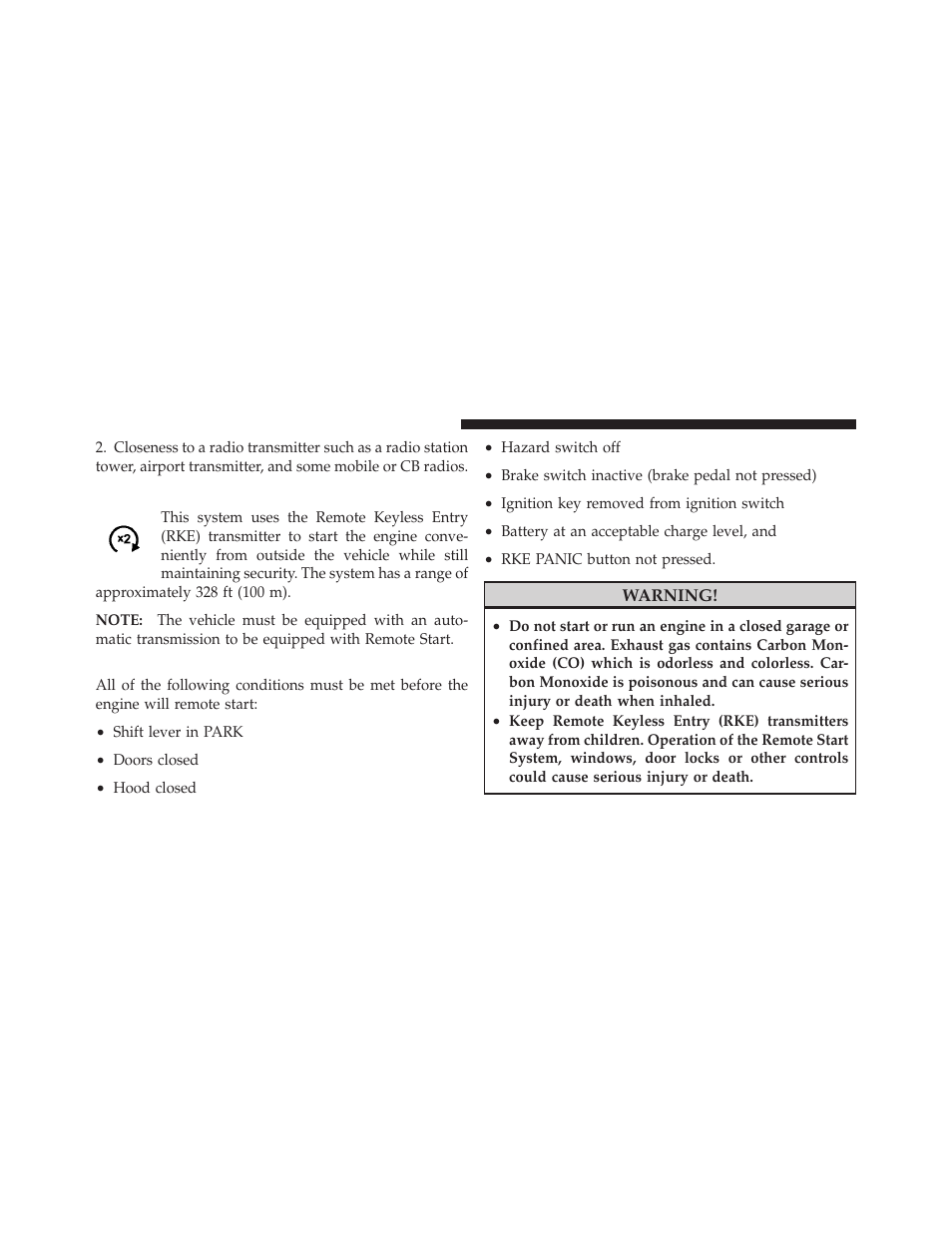 Remote starting system, How to use remote start | Dodge 2010 Challenger SRT8 User Manual | Page 27 / 436