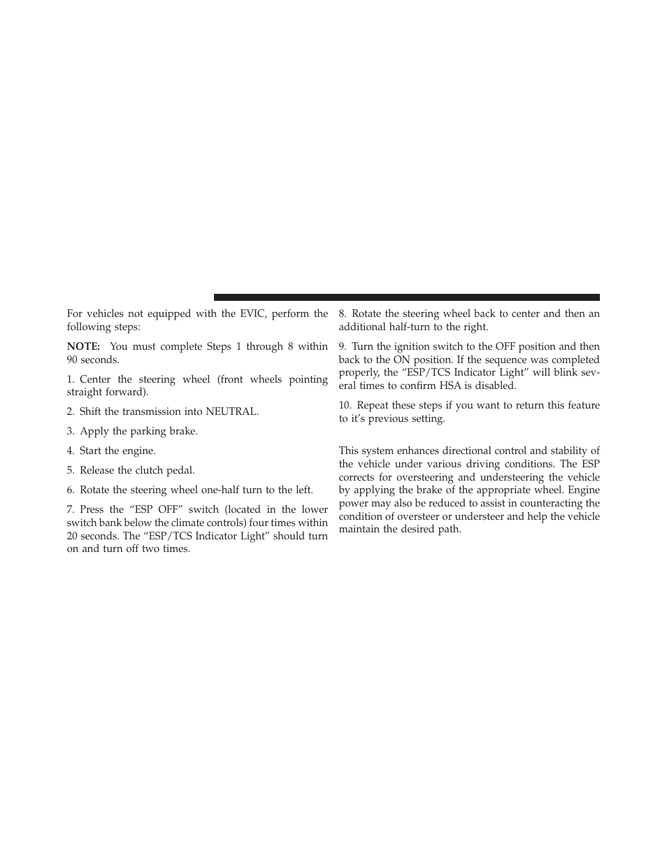 Electronic stability program (esp) | Dodge 2010 Challenger SRT8 User Manual | Page 275 / 436