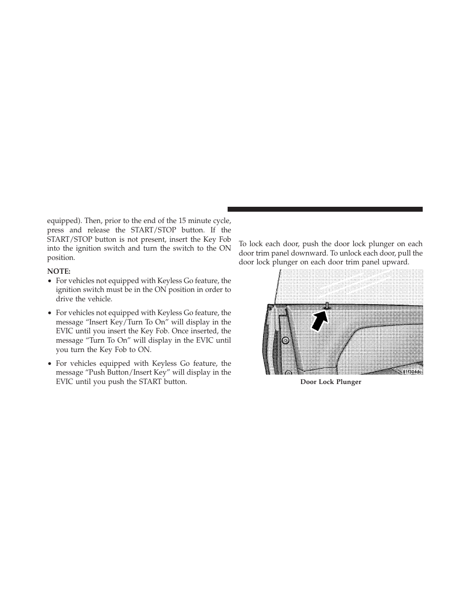 Door locks, Manual door locks | Dodge 2010 Challenger SRT8 User Manual | Page 29 / 436