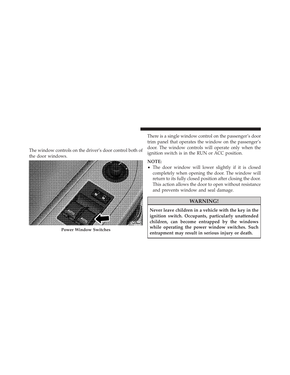 Windows, Power windows | Dodge 2010 Challenger SRT8 User Manual | Page 33 / 436