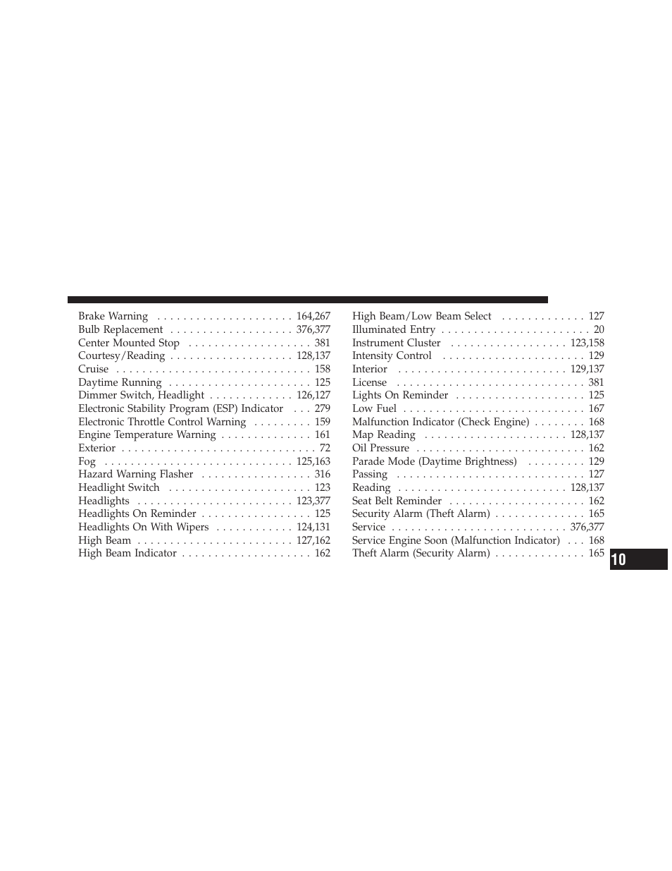 Dodge 2010 Challenger SRT8 User Manual | Page 426 / 436