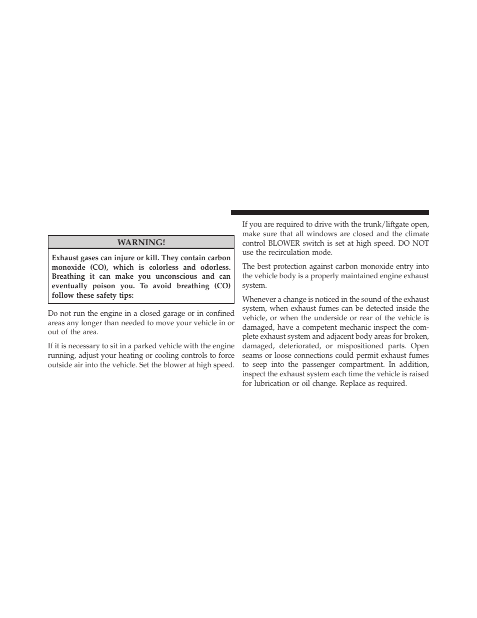 Exhaust gas | Dodge 2010 Challenger SRT8 User Manual | Page 71 / 436