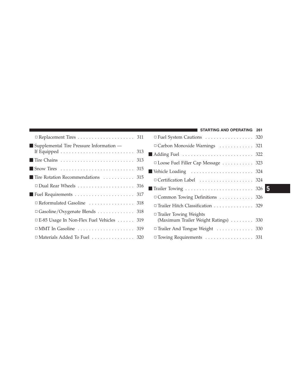 Dodge 2011 Ram Truck Chassis Cab User Manual | Page 262 / 472