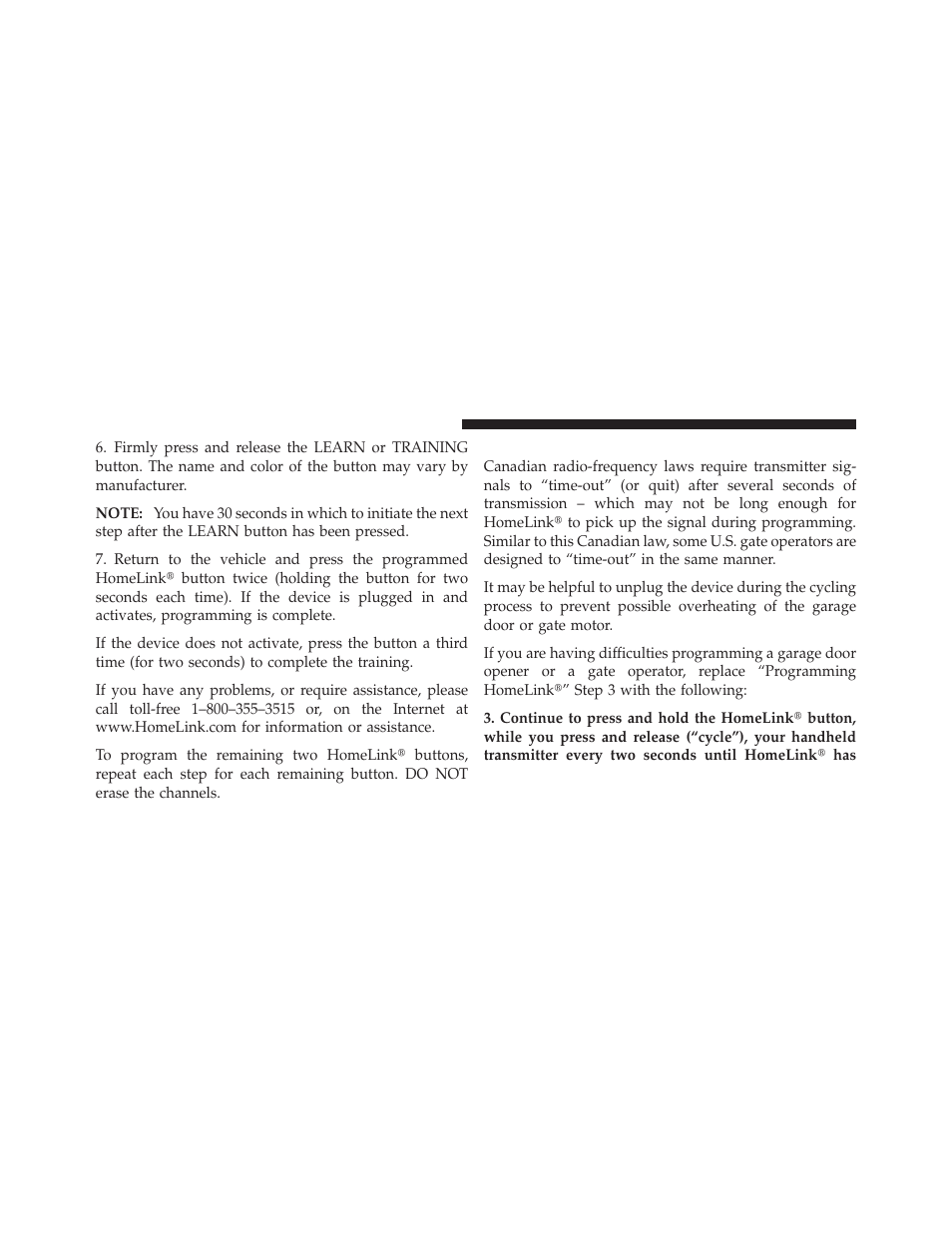 Gate operator/canadian programming | Dodge 2010 Journey User Manual | Page 145 / 512