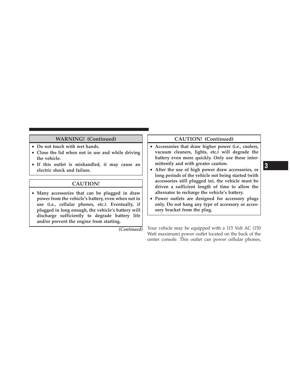 Power inverter — if equipped | Dodge 2010 Journey User Manual | Page 154 / 512