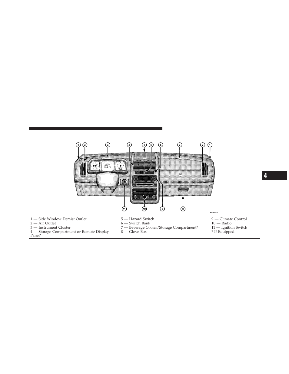 Instrument panel features | Dodge 2010 Journey User Manual | Page 182 / 512