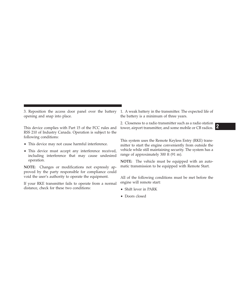 General information, Remote starting system — if equipped, How to use remote start | Dodge 2010 Journey User Manual | Page 26 / 512