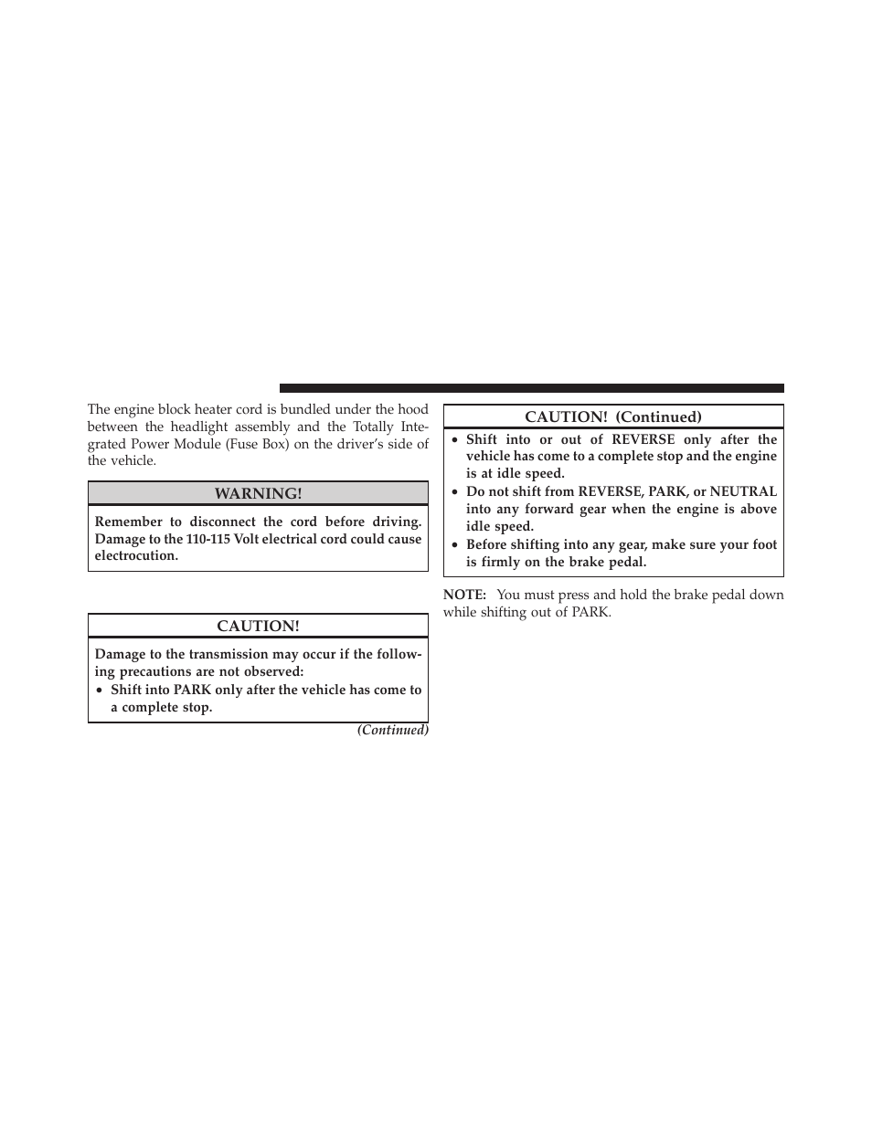 Automatic transmission | Dodge 2010 Journey User Manual | Page 299 / 512