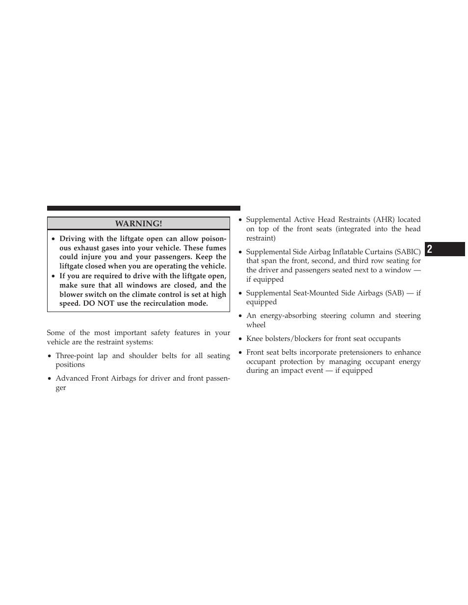 Occupant restraints | Dodge 2010 Journey User Manual | Page 40 / 512