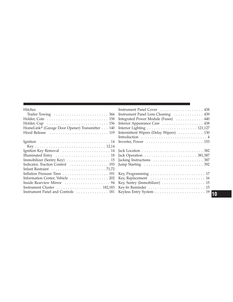 Dodge 2010 Journey User Manual | Page 498 / 512
