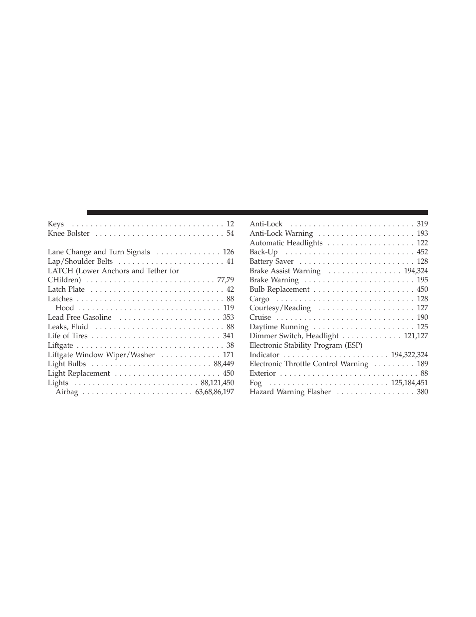 Dodge 2010 Journey User Manual | Page 499 / 512