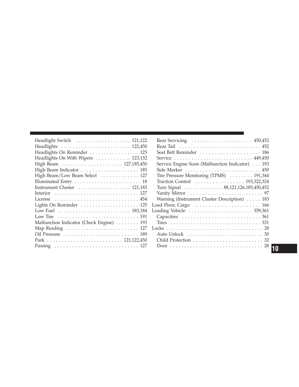 Dodge 2010 Journey User Manual | Page 500 / 512