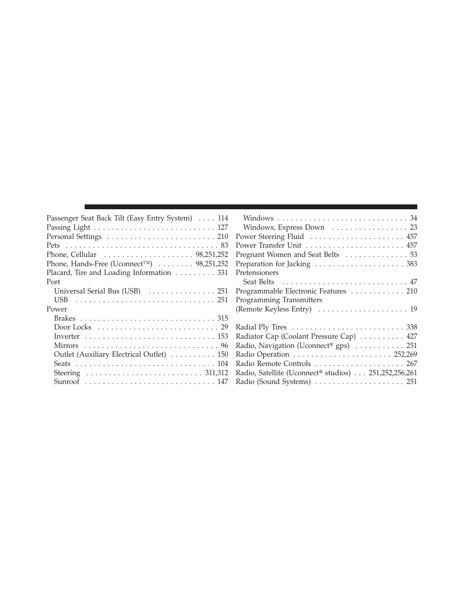 Dodge 2010 Journey User Manual | Page 503 / 512