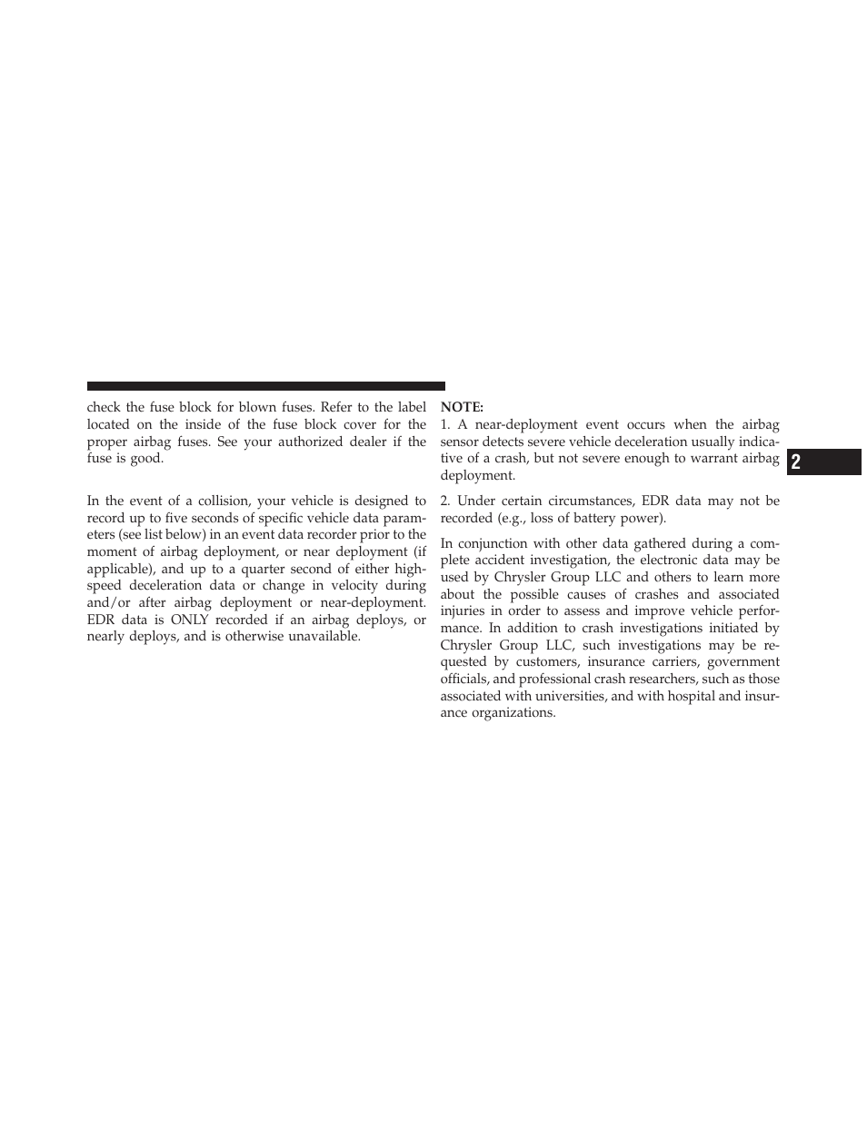 Event data recorder (edr) | Dodge 2010 Journey User Manual | Page 70 / 512