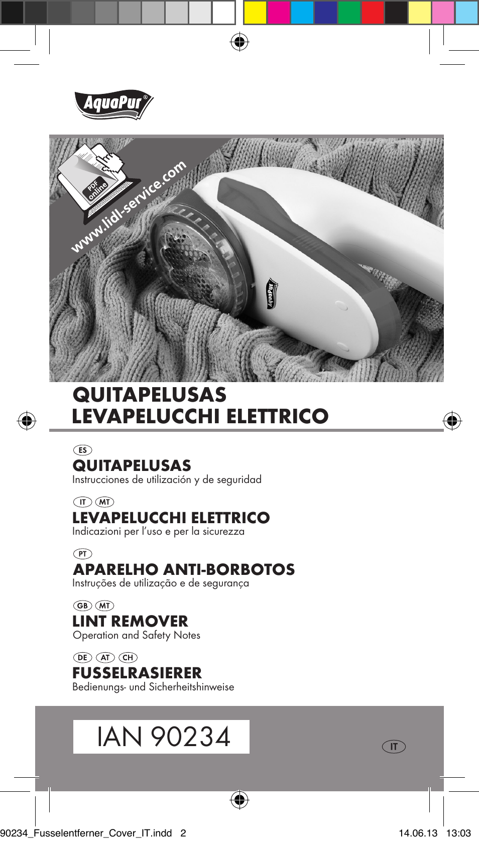 Aquapur Z31511 Lint Remover User Manual | 45 pages