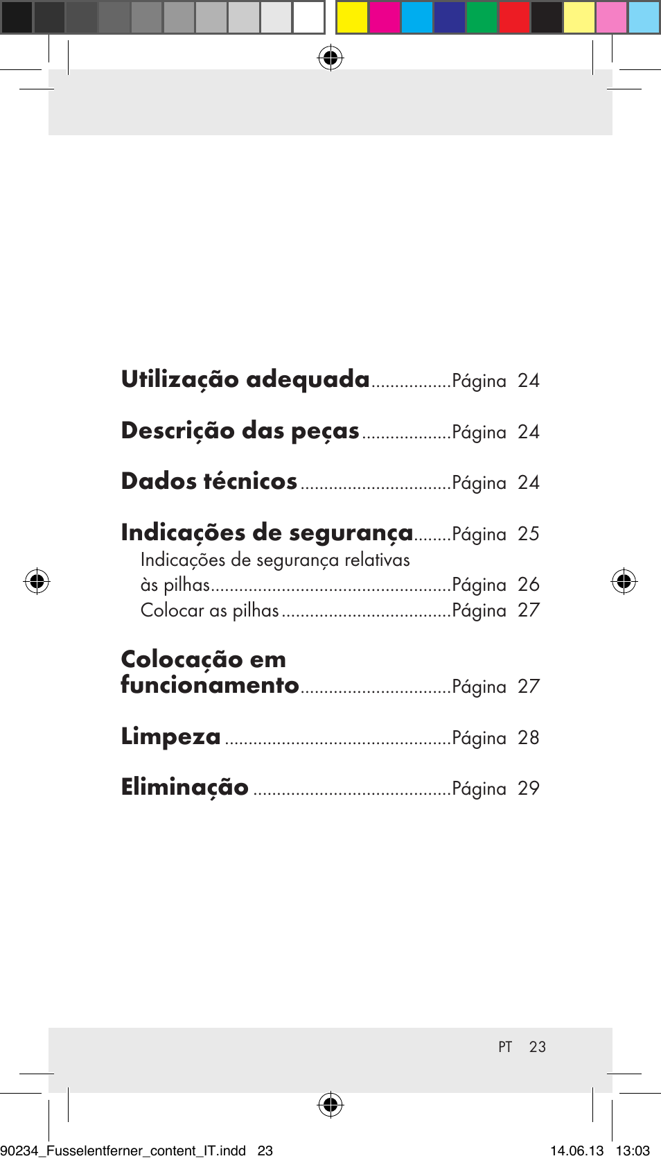 Utilização adequada, Descrição das peças, Dados técnicos | Indicações de segurança, Colocação em funcionamento, Limpeza, Eliminação | Aquapur Z31511 Lint Remover User Manual | Page 23 / 45