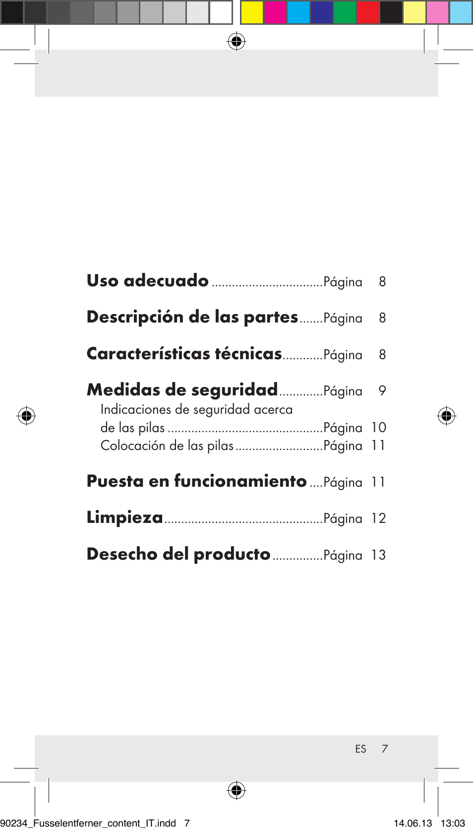 Uso adecuado, Descripción de las partes, Características técnicas | Medidas de seguridad, Puesta en funcionamiento, Limpieza, Desecho del producto | Aquapur Z31511 Lint Remover User Manual | Page 7 / 45