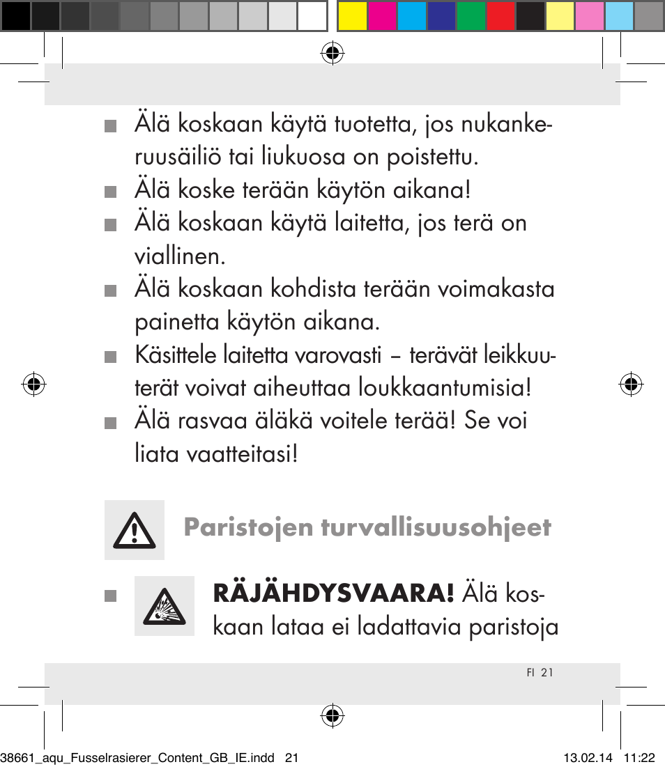 Aquapur H5773 Lint Remover User Manual | Page 22 / 92