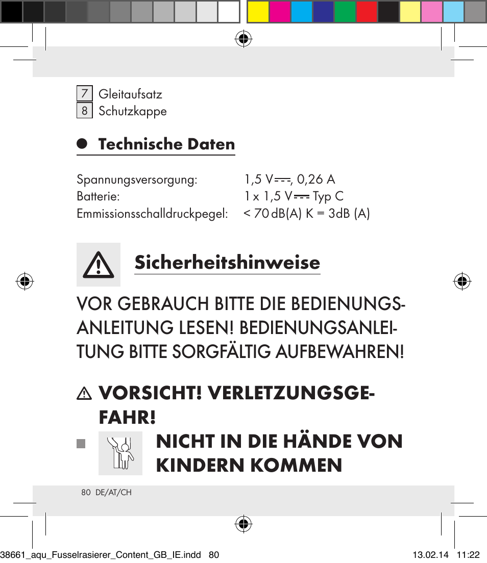 Aquapur H5773 Lint Remover User Manual | Page 81 / 92