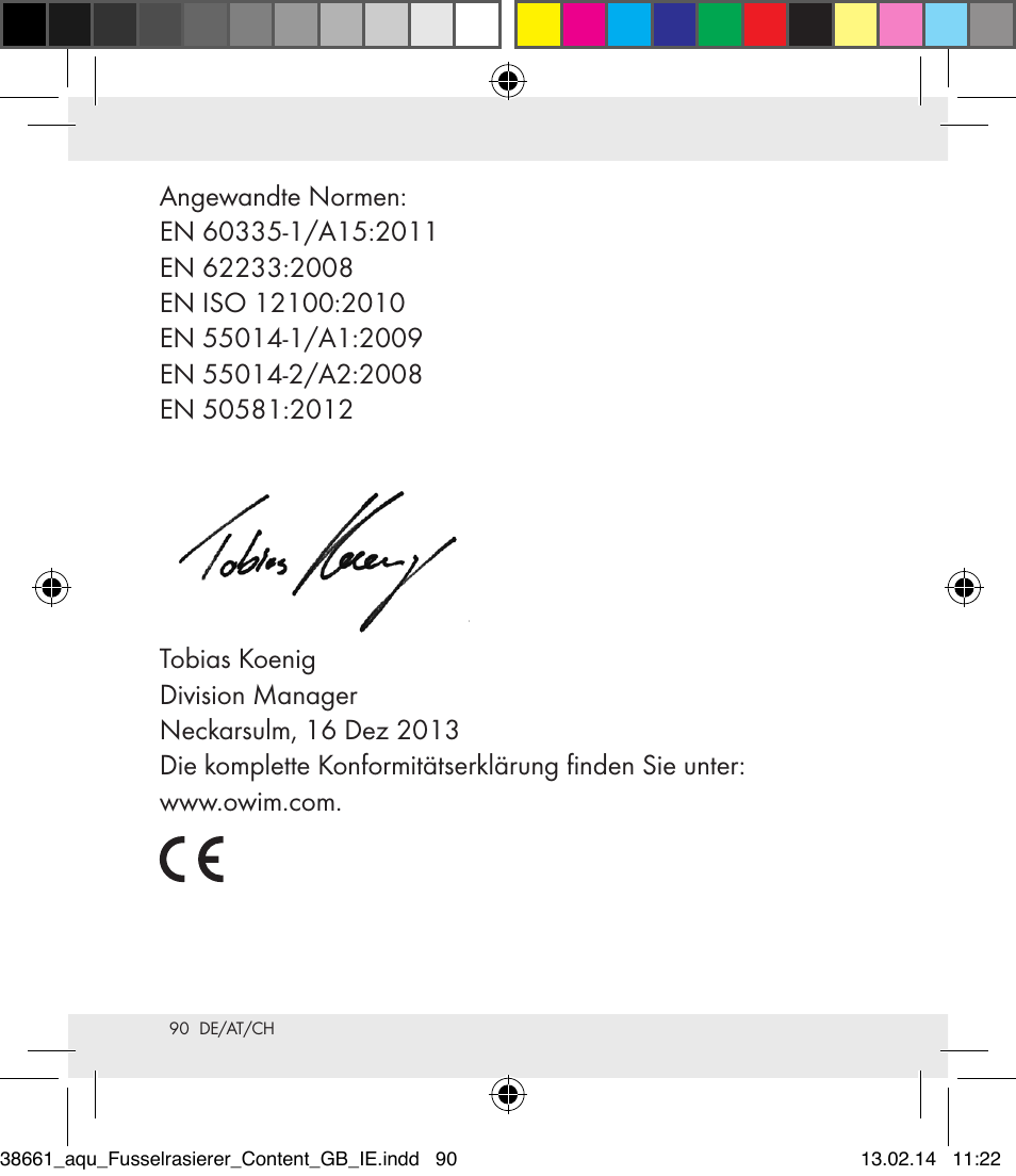 Aquapur H5773 Lint Remover User Manual | Page 91 / 92