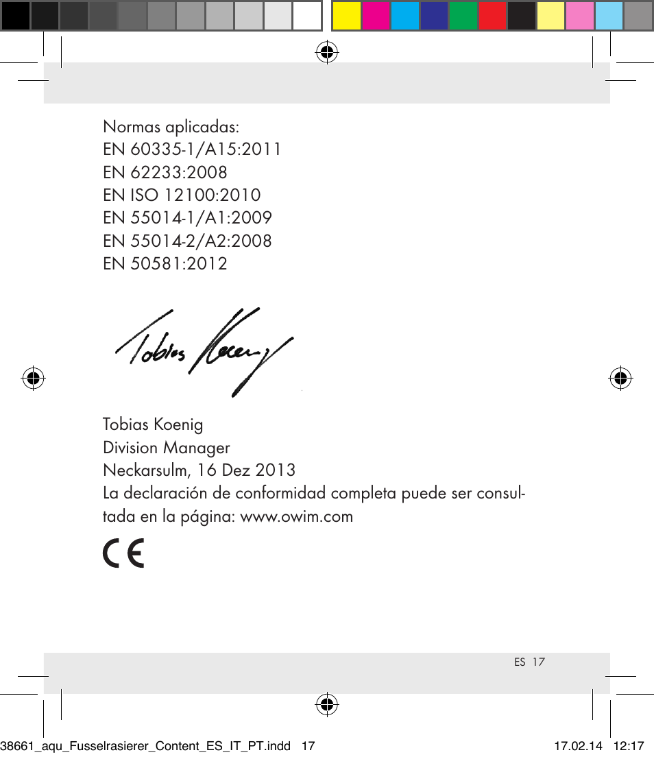 Aquapur H5773 Lint Remover User Manual | Page 17 / 69