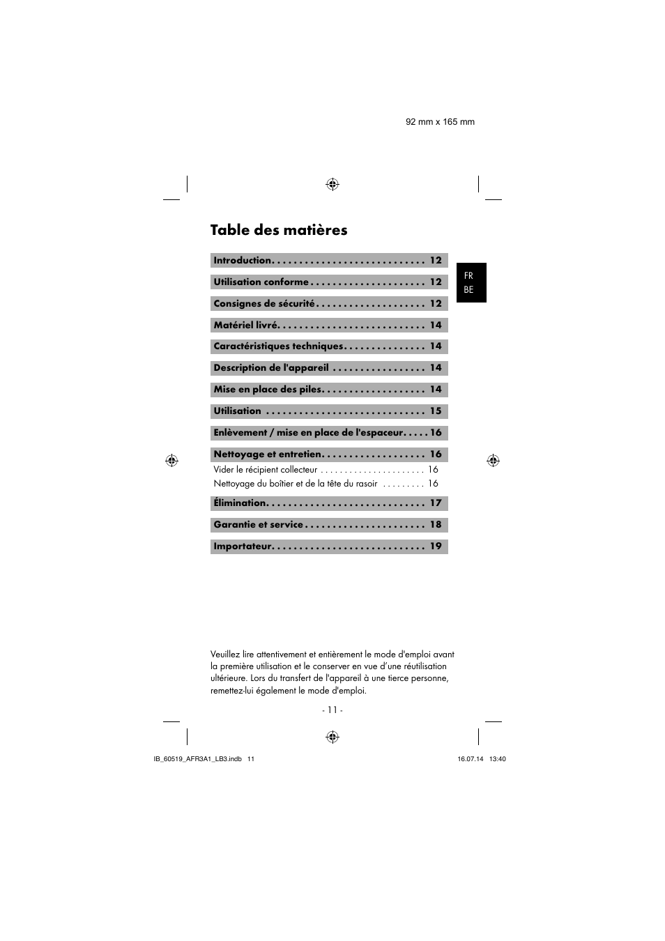 Aquapur AFR 3 A1 Lint Remover User Manual | Page 14 / 43