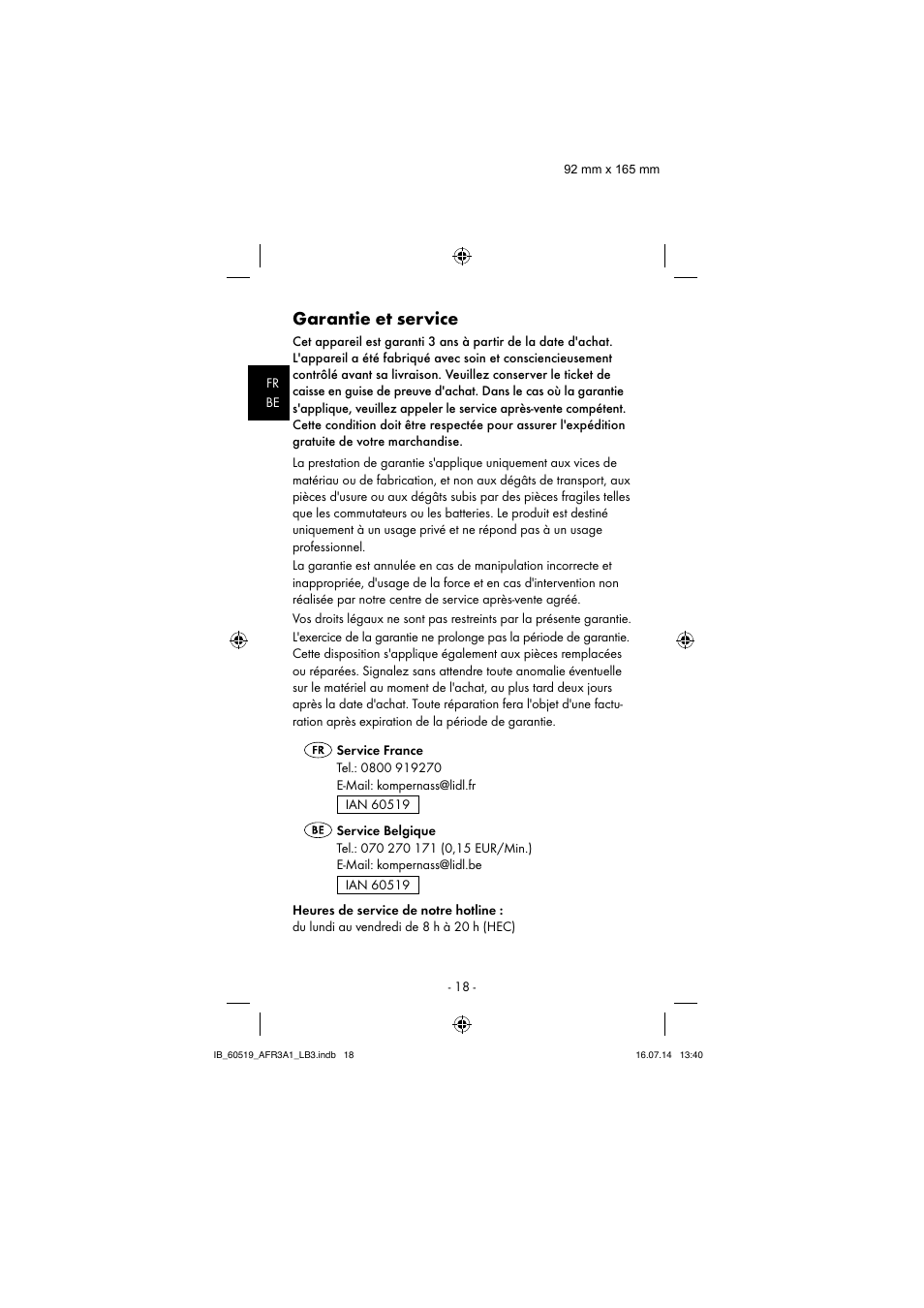 Garantie et service | Aquapur AFR 3 A1 Lint Remover User Manual | Page 21 / 43