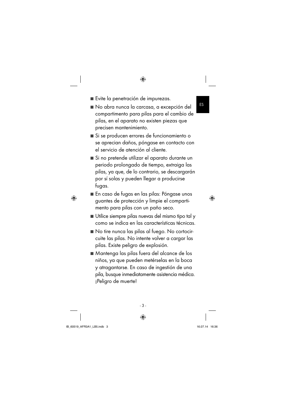 Evite la penetración de impurezas | Aquapur AFR 3 A1 Lint Remover User Manual | Page 6 / 53