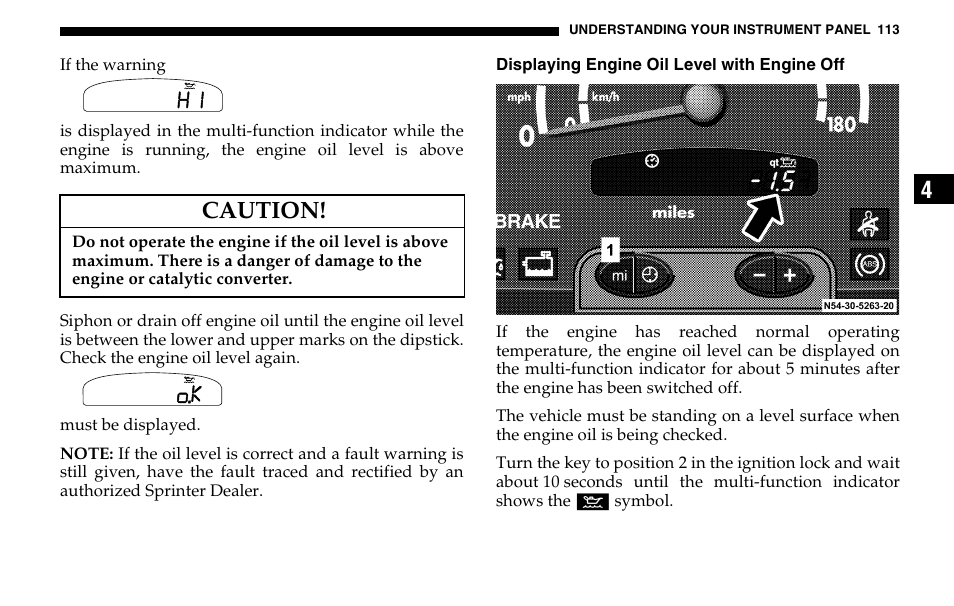 Caution | Dodge 2005 Sprinter Cab & Chassis User Manual | Page 113 / 288