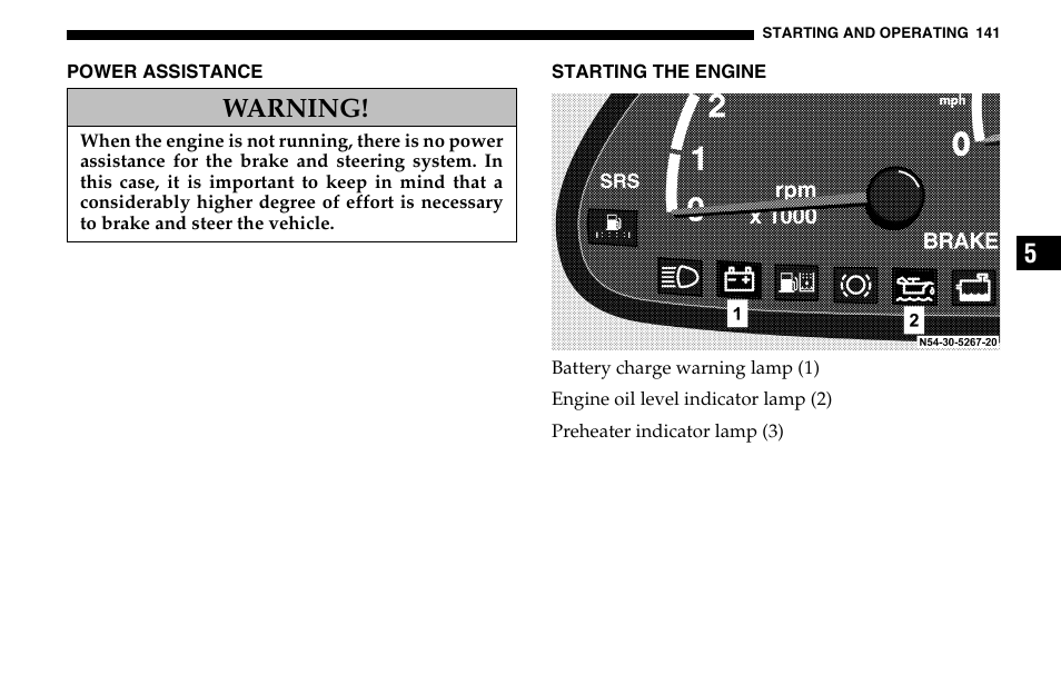 Warning | Dodge 2005 Sprinter Cab & Chassis User Manual | Page 141 / 288