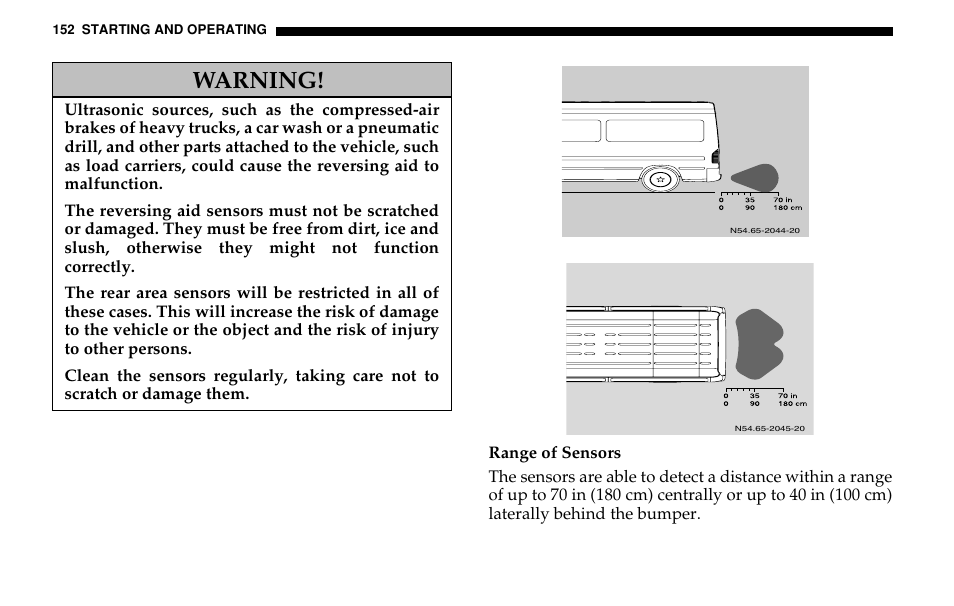 Warning | Dodge 2005 Sprinter Cab & Chassis User Manual | Page 152 / 288
