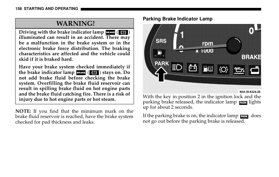 Warning | Dodge 2005 Sprinter Cab & Chassis User Manual | Page 158 / 288