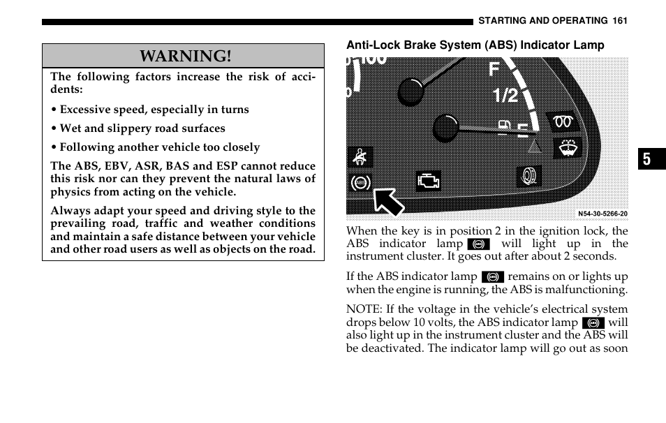 Warning | Dodge 2005 Sprinter Cab & Chassis User Manual | Page 161 / 288