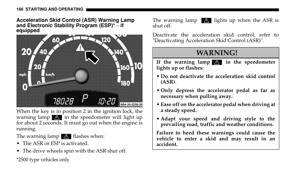 Warning | Dodge 2005 Sprinter Cab & Chassis User Manual | Page 166 / 288