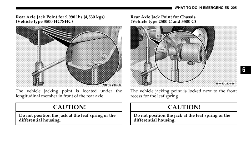 Caution | Dodge 2005 Sprinter Cab & Chassis User Manual | Page 205 / 288