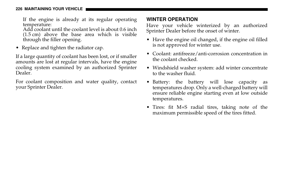 Dodge 2005 Sprinter Cab & Chassis User Manual | Page 226 / 288