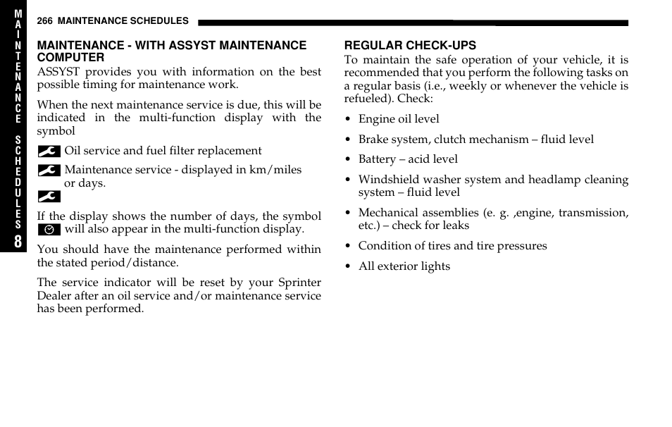 Dodge 2005 Sprinter Cab & Chassis User Manual | Page 266 / 288