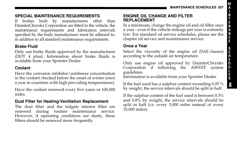Dodge 2005 Sprinter Cab & Chassis User Manual | Page 267 / 288