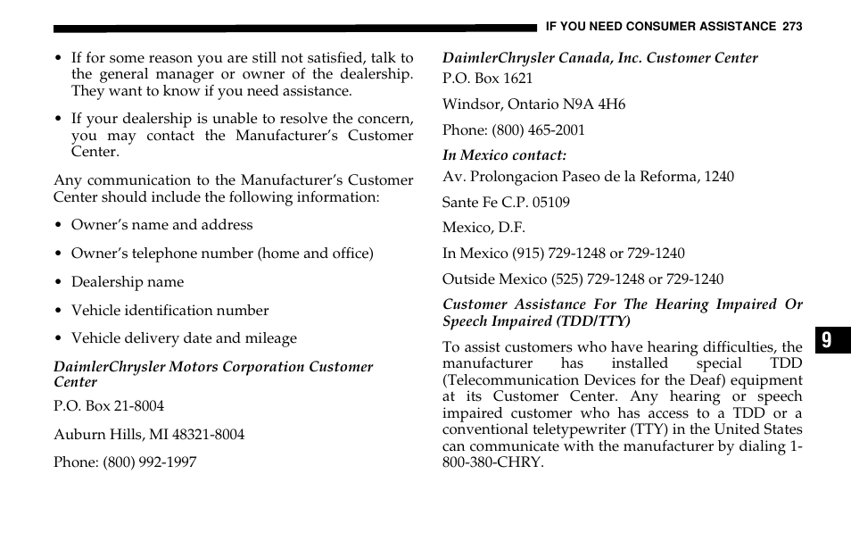 Dodge 2005 Sprinter Cab & Chassis User Manual | Page 273 / 288