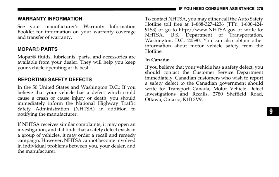 Dodge 2005 Sprinter Cab & Chassis User Manual | Page 275 / 288
