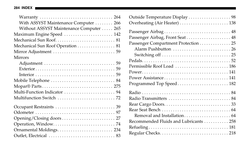 Dodge 2005 Sprinter Cab & Chassis User Manual | Page 284 / 288