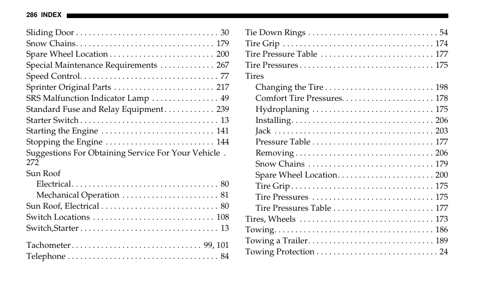 Dodge 2005 Sprinter Cab & Chassis User Manual | Page 286 / 288