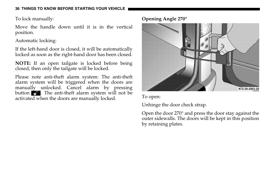 Dodge 2005 Sprinter Cab & Chassis User Manual | Page 36 / 288