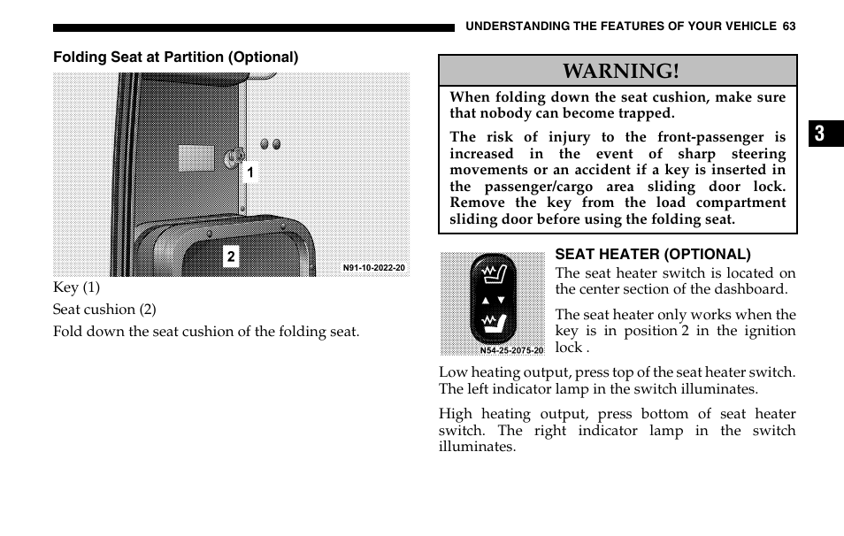 Warning | Dodge 2005 Sprinter Cab & Chassis User Manual | Page 63 / 288