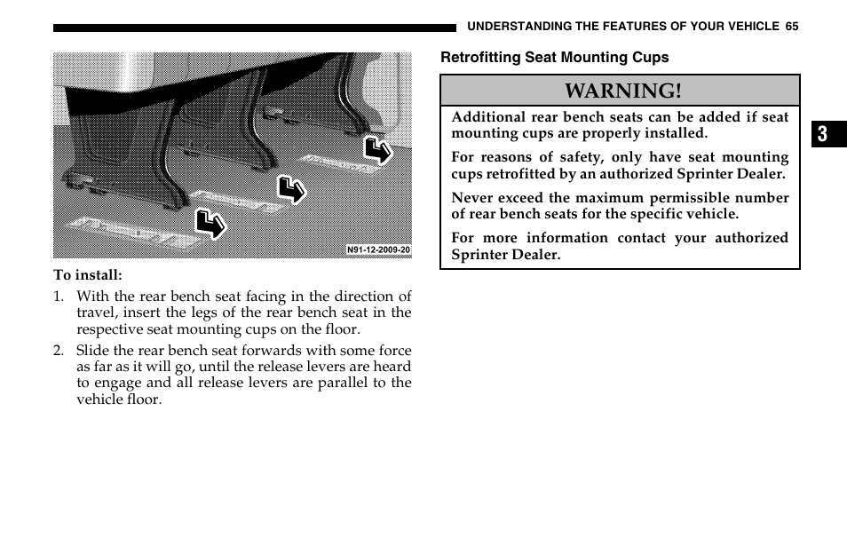 Warning | Dodge 2005 Sprinter Cab & Chassis User Manual | Page 65 / 288