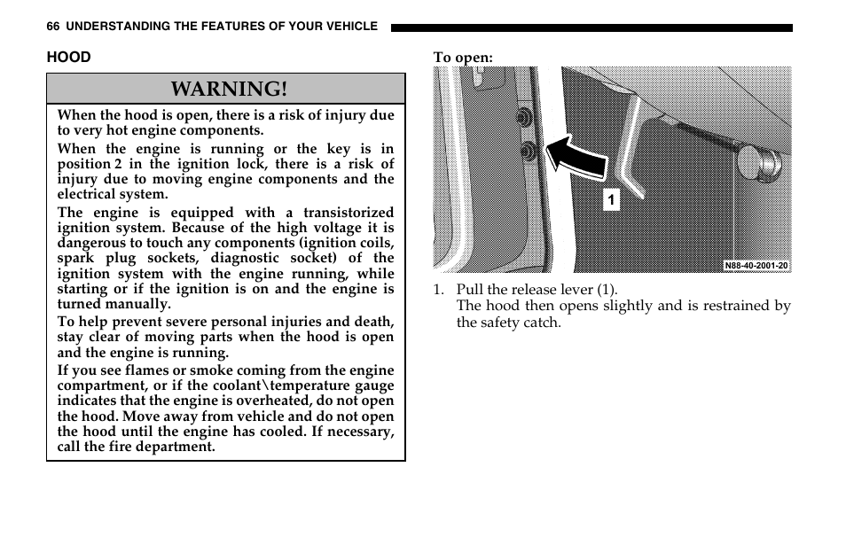 Warning | Dodge 2005 Sprinter Cab & Chassis User Manual | Page 66 / 288