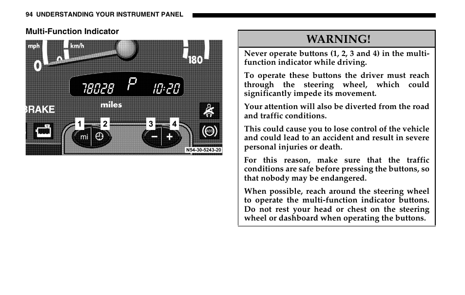 Warning | Dodge 2005 Sprinter Cab & Chassis User Manual | Page 94 / 288